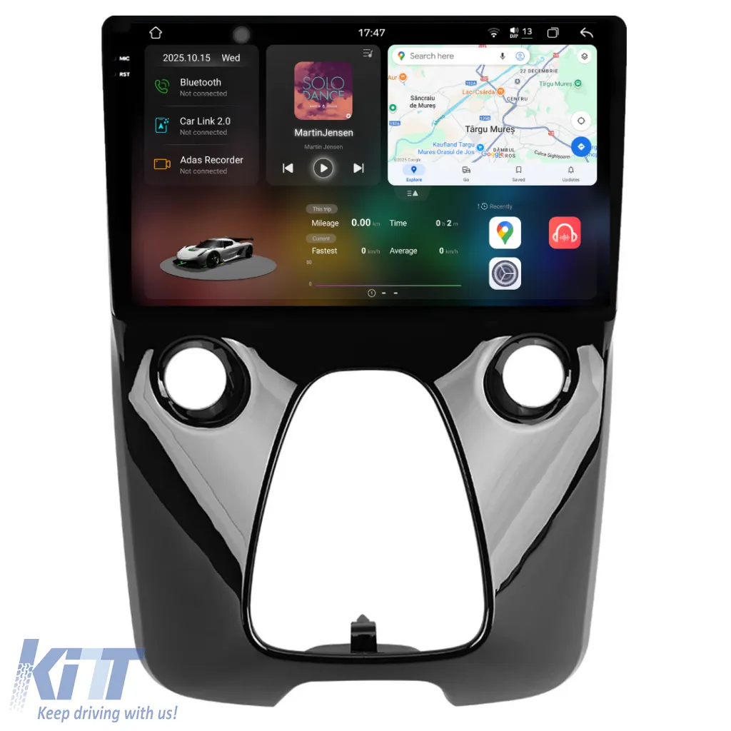 Dedicated Navigation suitable for Toyota Aygo (2014 - 2022), 2K, 12Gb RAM, 256Gb Storage, Android Auto, Carplay