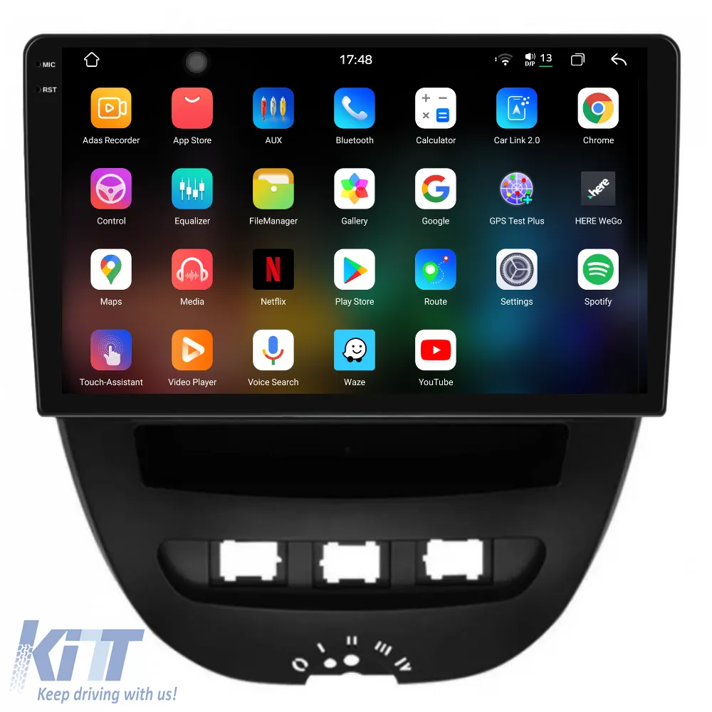 Dedicated Navigation suitable for Toyota Aygo (2005 - 2014), 2K, 12Gb RAM, 256Gb Storage, Android Auto, Carplay