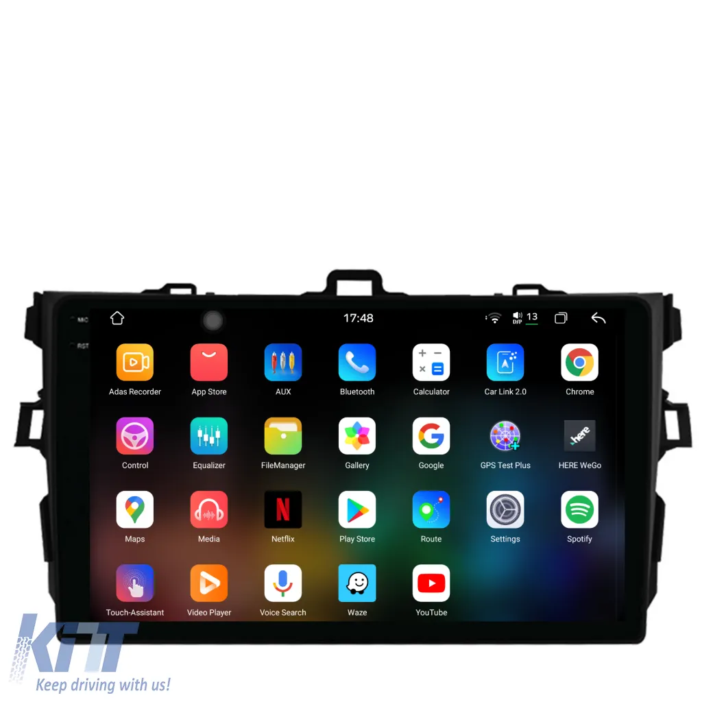 Dedicated Navigation suitable for Toyota Corolla (2006 - 2013), 2K, 12Gb RAM, 256Gb Storage, Android Auto, Carplay
