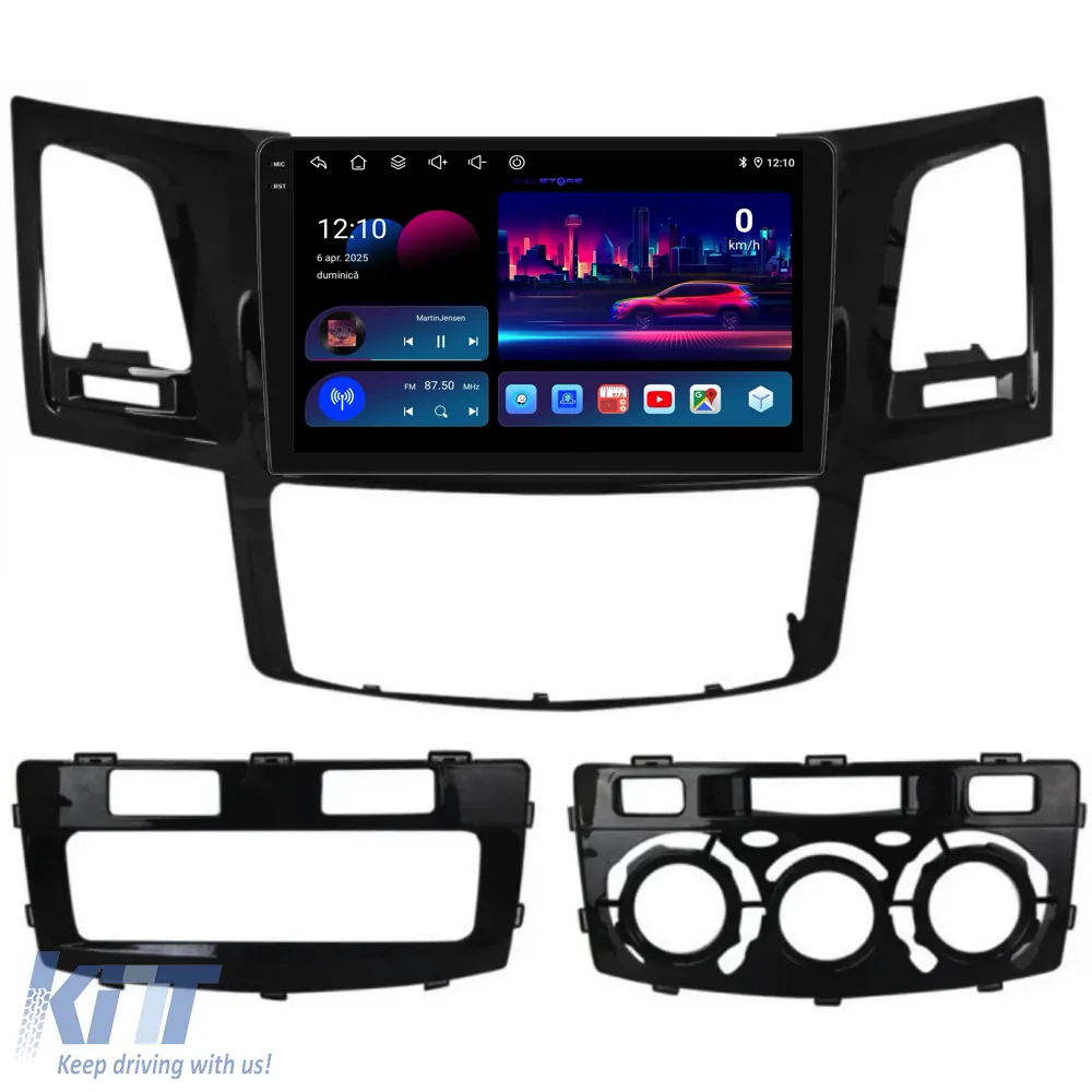 Dedicated Navigation suitable for Toyota Hilux VII (2004 - 2015), 2K, 4Gb RAM, 64Gb Storage, Android Auto, Carplay