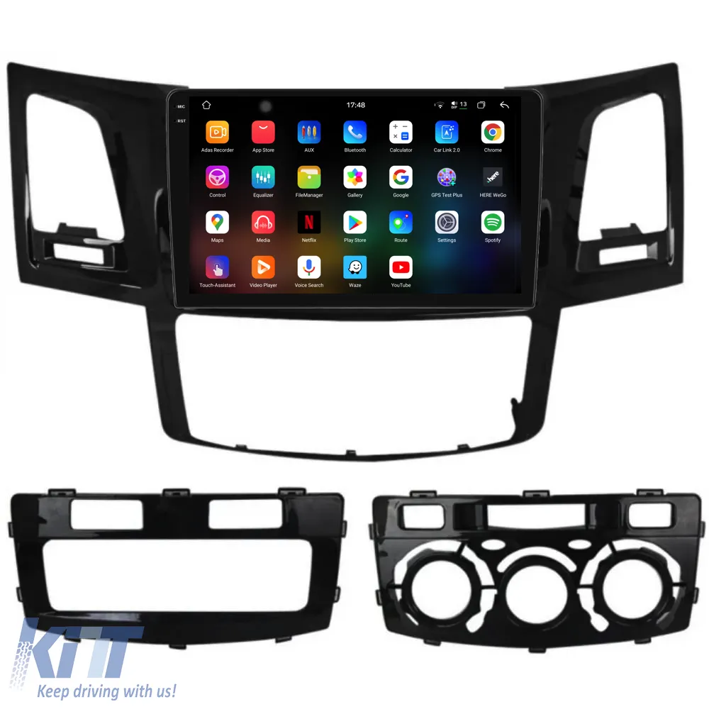 Dedicated Navigation suitable for Toyota Hilux VII (2004 - 2015), 2K, 12Gb RAM, 256Gb Storage, Android Auto, Carplay