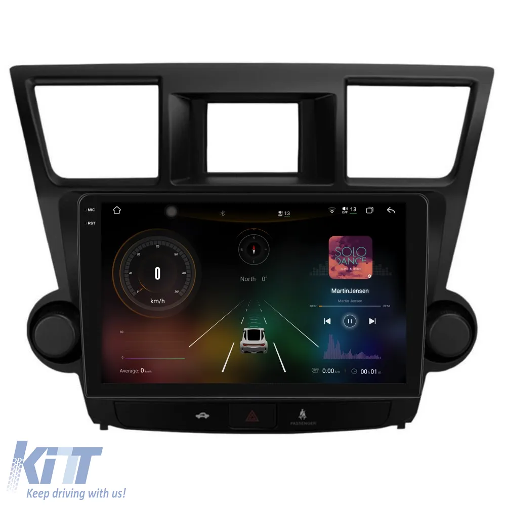 Dedicated Navigation suitable for Toyota Kluger (2008 - 2014), 2K, 12GB RAM, 256GB Storage, Android Auto, Carplay