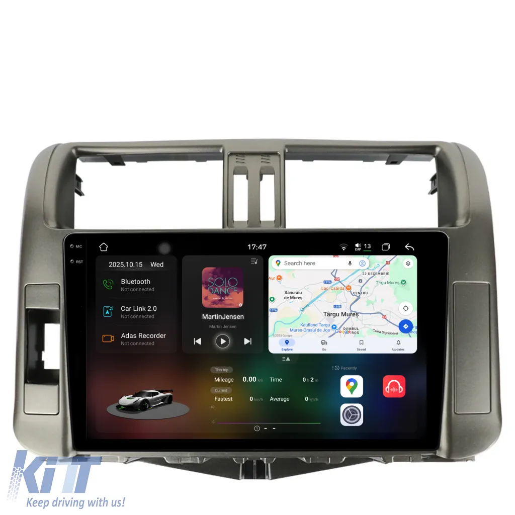 Dedicated Navigation suitable for Toyota Land Cruiser Prado J150 (2009 - 2013), 2K, 12Gb RAM, 256Gb Storage, Android Auto, Carplay