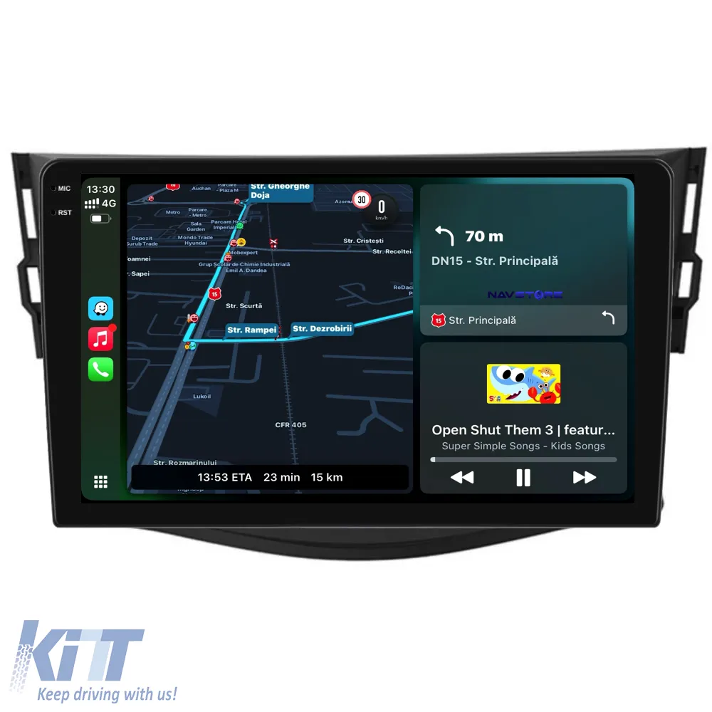 Dedicated Navigation suitable for Toyota Rav 4 (2006 - 2013), 2K, 8Gb RAM, 256Gb Storage, Android Auto, Carplay