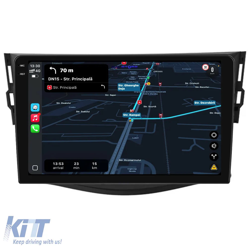 Dedicated Navigation suitable for Toyota Rav 4 (2006 - 2013), 2K, 8Gb RAM, 256Gb Storage, Android Auto, Carplay