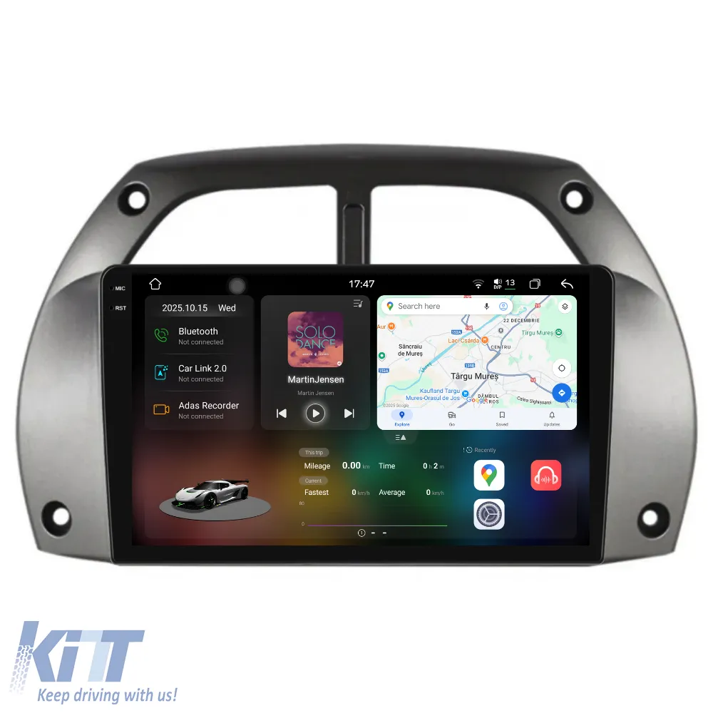 Dedicated Navigation suitable for Toyota Rav 4 (2000 - 2005), 2K, 12Gb RAM, 256Gb Storage, Android Auto, Carplay