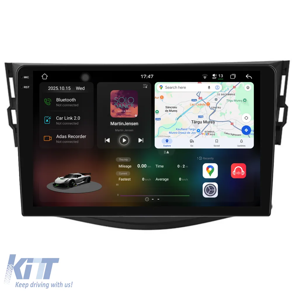 Dedicated Navigation suitable for Toyota Rav 4 (2006 - 2013), 2K, 12Gb RAM, 256Gb Storage, Android Auto, Carplay