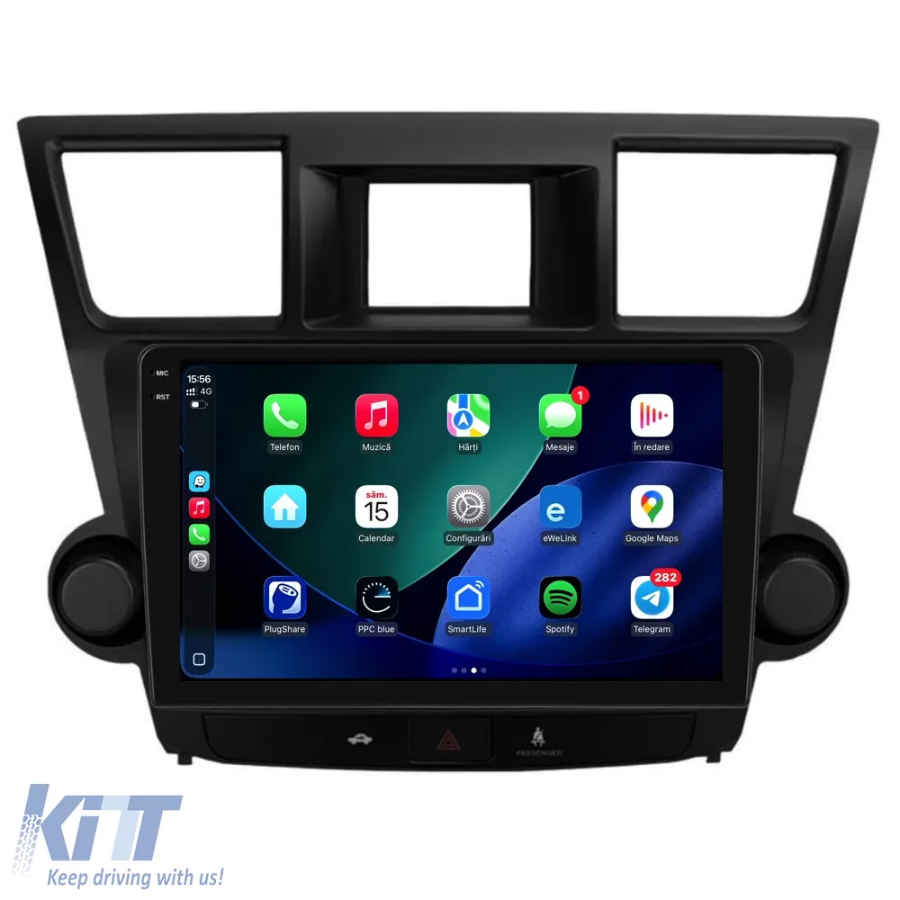 Dedicated Navigation suitable for Toyota Highlander (2008 - 2014), 10 Inch, 6Gb Ram, 128Gb Storage, Android Auto, Carplay