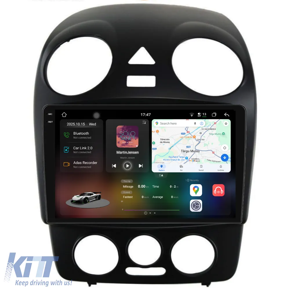 Dedicated Navigation suitable for Volkswagen New Beetle (2004 - 2011), 2K, 12Gb RAM, 256Gb Storage, Android Auto, Carplay