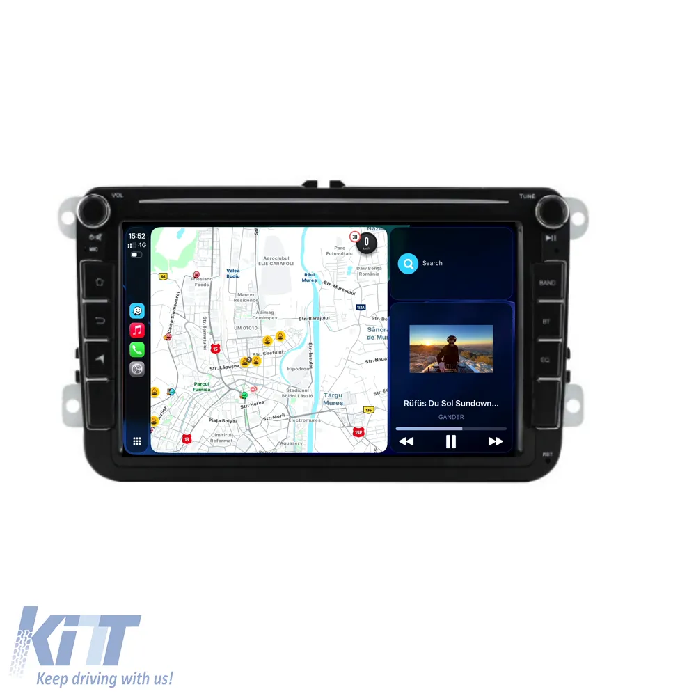 Dedicated Navigation suitable for Volkswagen, Quad-Core, 8 Inch, 4GB RAM, 64GB storage, CarPlay and Android Auto