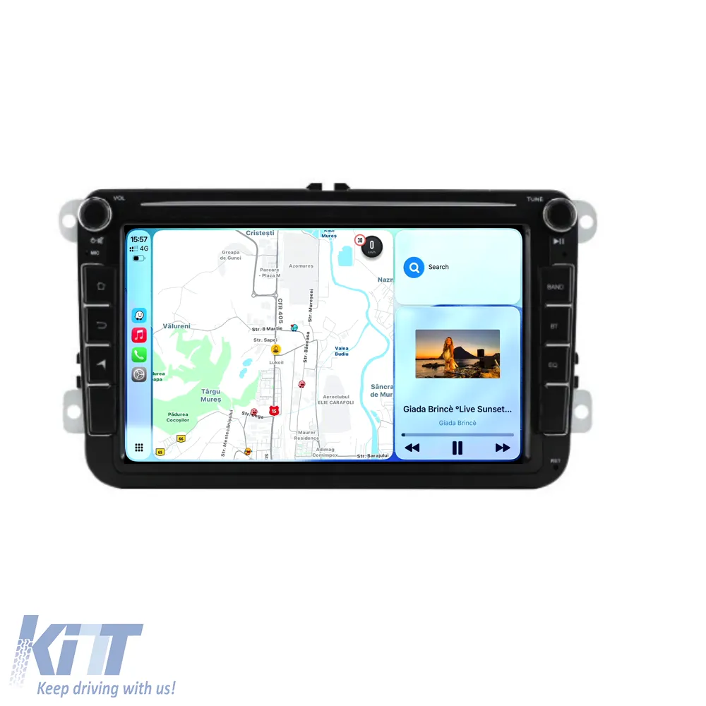 Dedicated Navigation suitable for Volkswagen, Quad-Core, 8 Inch, 4GB RAM, 64GB storage, CarPlay and Android Auto
