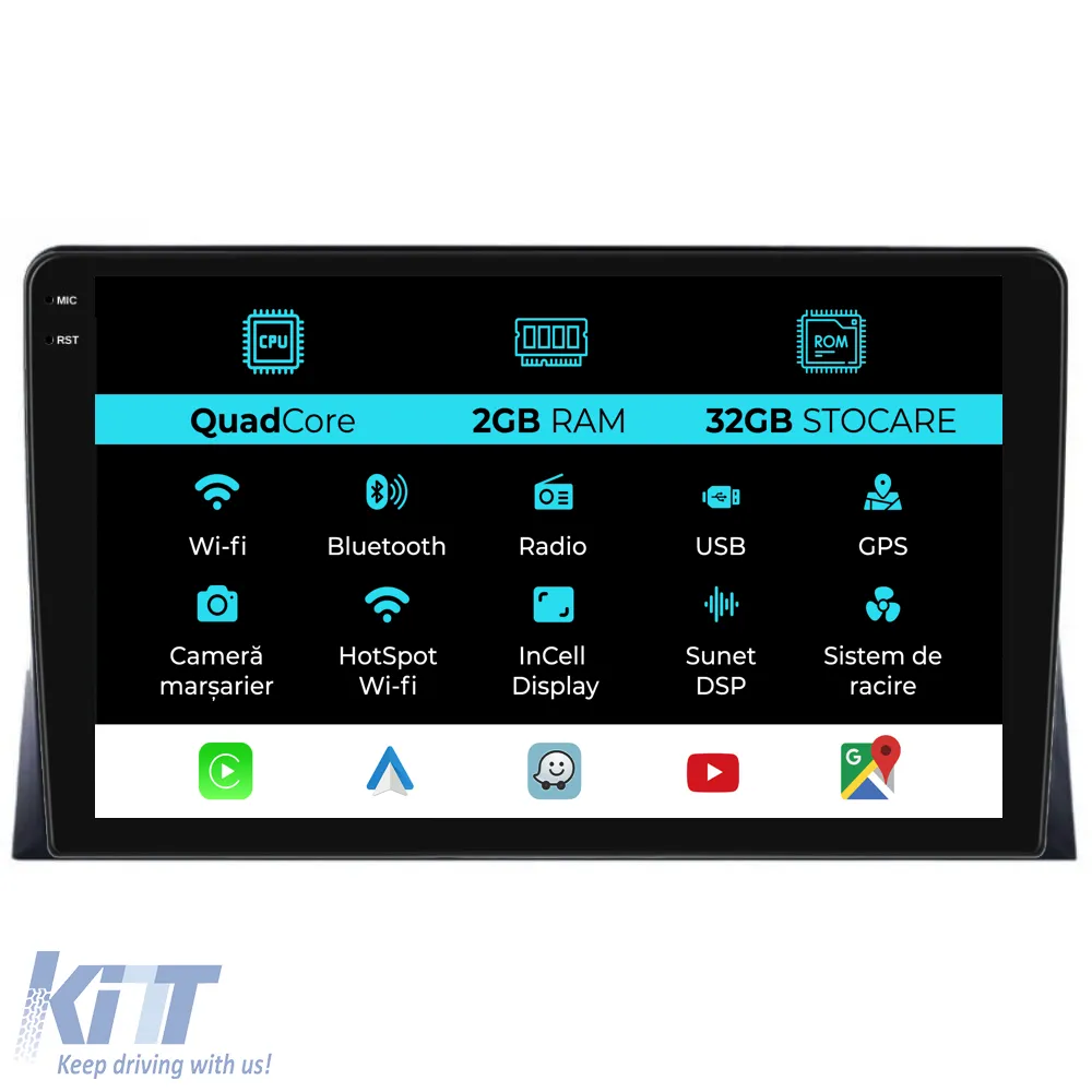 Dedicated Navigation suitable for Volkswagen Transporter (2003 - 2015), 9 Inch, 2Gb Ram, 32Gb Storage, Android Auto, Carplay