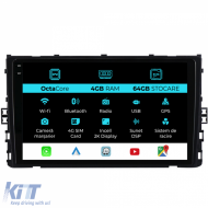 Dedicated Navigation suitable for Volkswagen T-Roc (2017 - 2025), 2K, 4Gb RAM, 64Gb Storage, Android Auto, Carplay