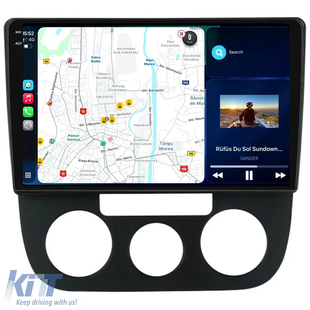 Dedicated Navigation suitable for Volkswagen Jetta (2005 - 2018), 2K, 4Gb RAM, 64Gb Storage, Android Auto, Carplay