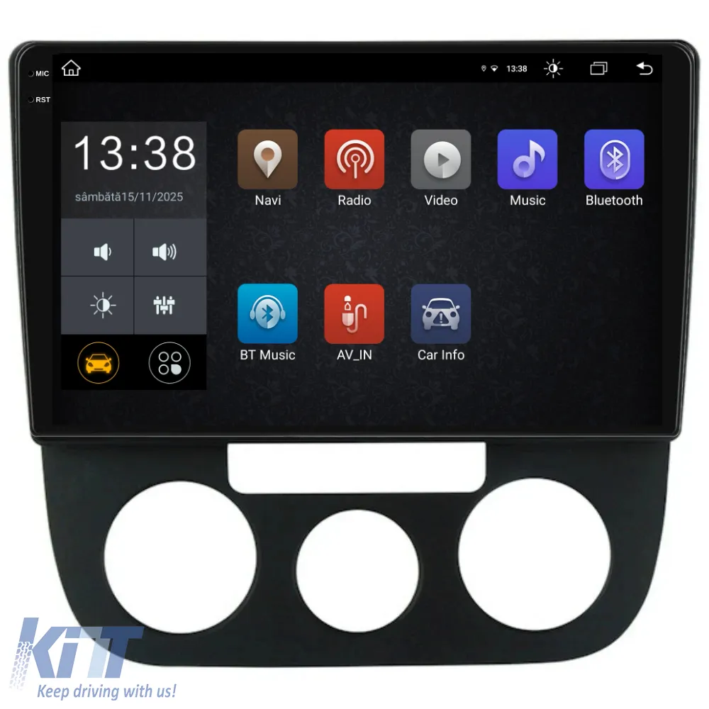 Dedicated Navigation suitable for Volkswagen Jetta (2005 - 2018), 2K, 4Gb RAM, 64Gb Storage, Android Auto, Carplay
