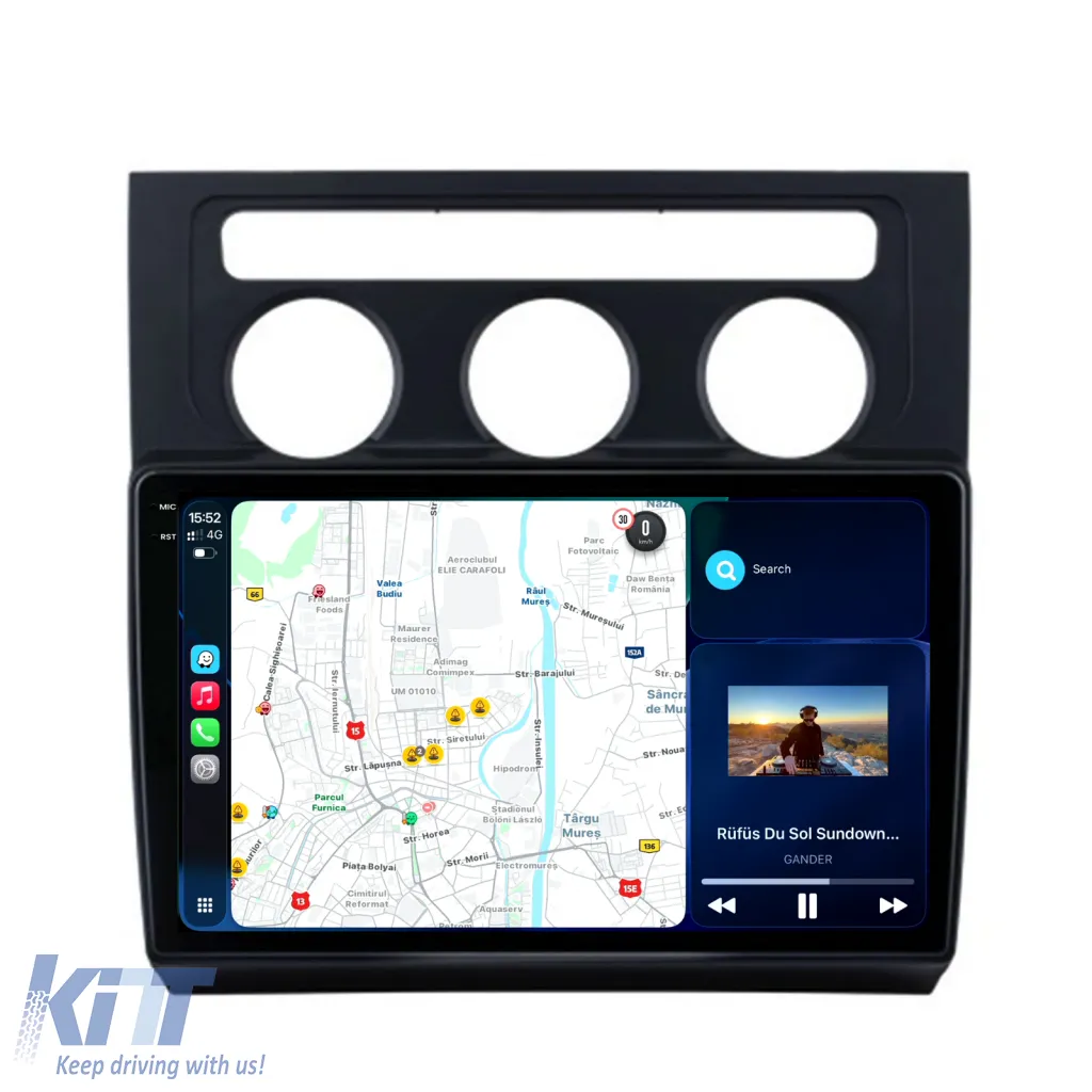 Dedicated Navigation suitable for Volkswagen Touran (2003 - 2014), 2K, 8Gb RAM, 256Gb Storage, Android Auto, Carplay