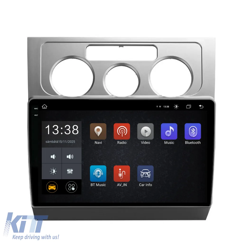 Dedicated Navigation suitable for Volkswagen Touran (2003 - 2014), 2K, 4Gb RAM, 64Gb Storage, Android Auto, Carplay