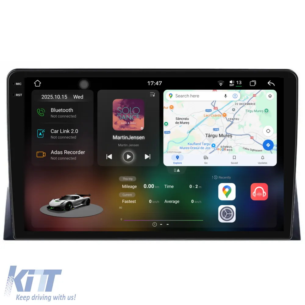 Dedicated Navigation suitable for Volkswagen Transporter (2003 - 2015), 2K, 12Gb RAM, 256Gb Storage, Android Auto, Carplay