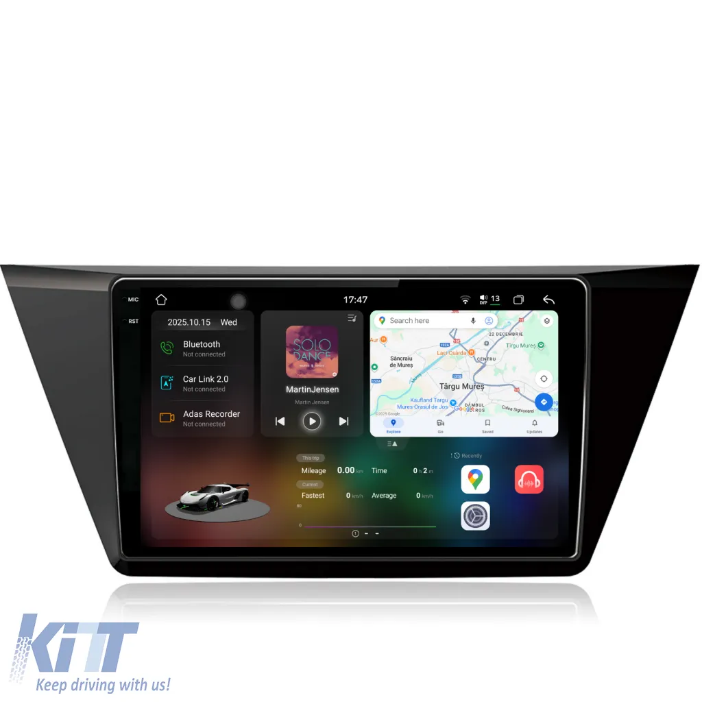Dedicated Navigation suitable for Volkswagen Touran (2015 - 2020), 2K, 12Gb RAM, 256Gb Storage, Android Auto, Carplay