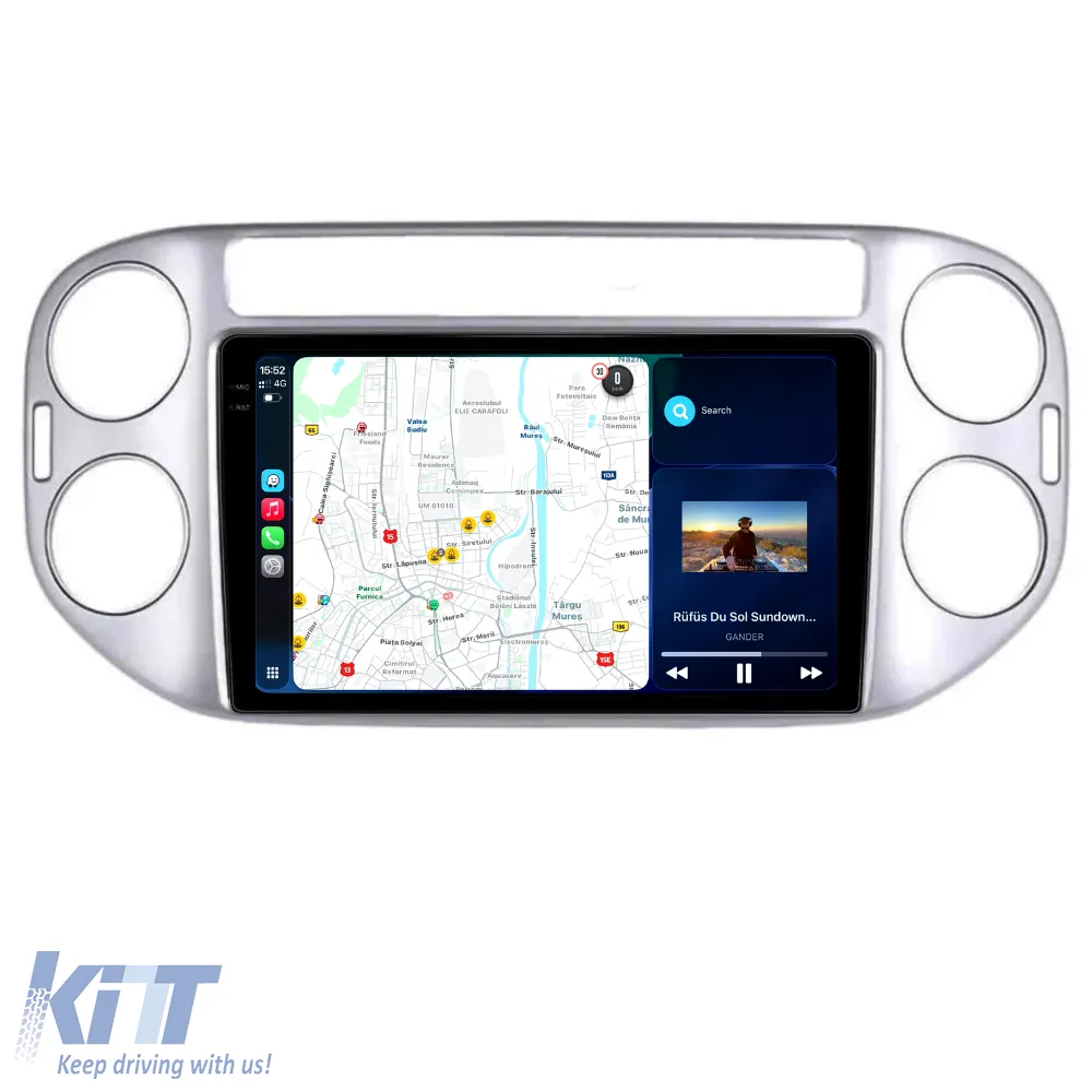 Dedicated Navigation suitable for Volkswagen Tiguan (2007 - 2015), 2K, 12Gb RAM, 256Gb Storage, Android Auto, Carplay