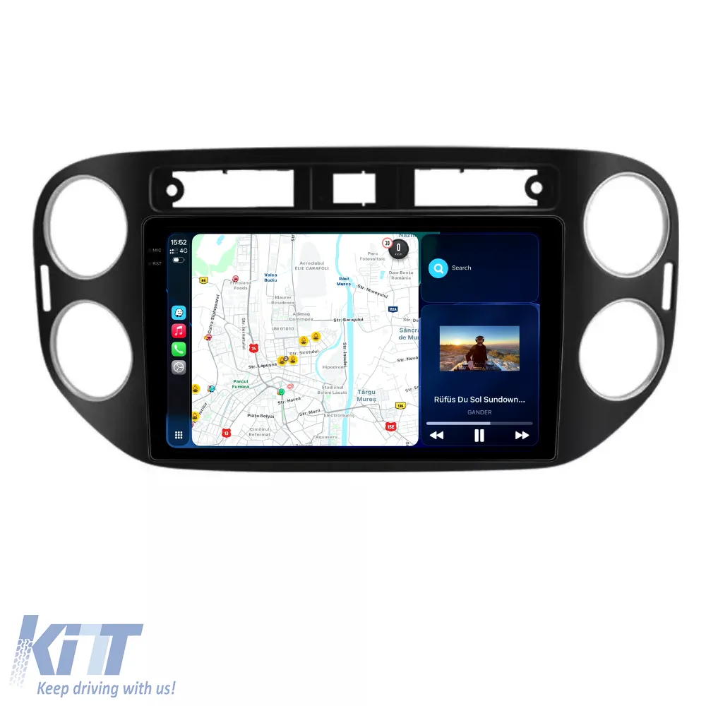 Dedicated Navigation suitable for Volkswagen Tiguan (2007 - 2015), 2K, 12Gb RAM, 256Gb Storage, Android Auto, Carplay