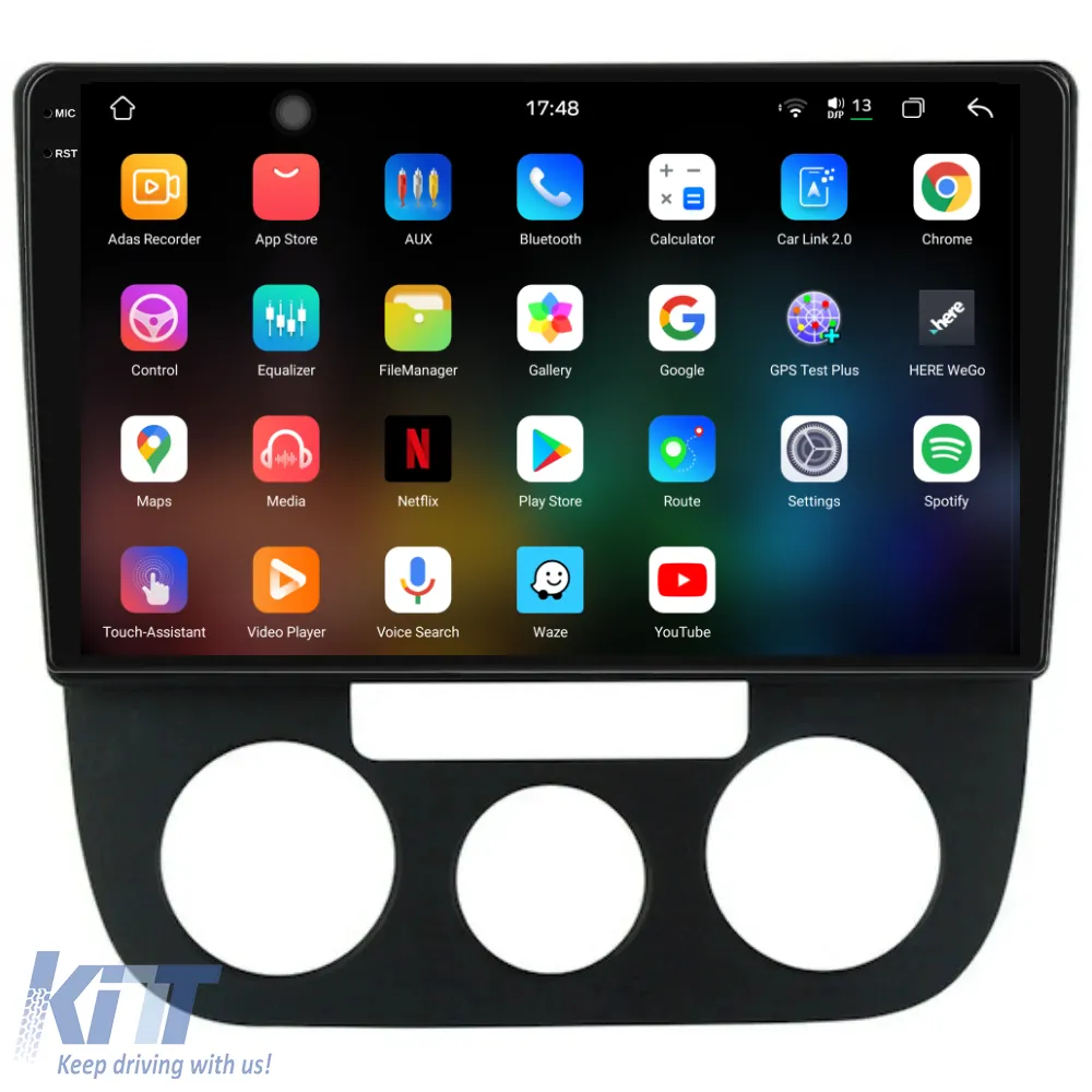 Dedicated Navigation suitable for Volkswagen Jetta (2005 - 2018), 2K, 12Gb RAM, 256Gb Storage, Android Auto, Carplay