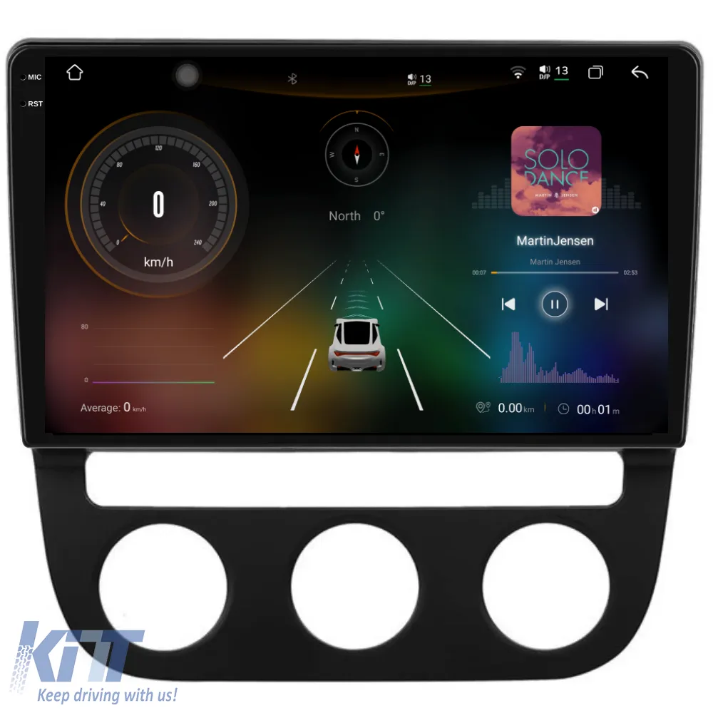 Dedicated Navigation suitable for Volkswagen Jetta (2005 - 2018), 2K, 12Gb RAM, 256Gb Storage, Android Auto, Carplay