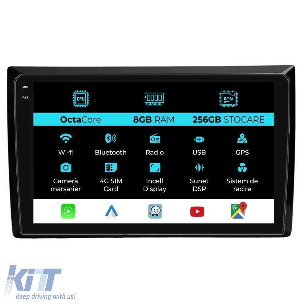 Dedicated Navigation suitable for Volkswagen Beetle (2012 - 2018), 10 Inch, 8Gb RAM, 256Gb Storage, Android Auto, Carplay