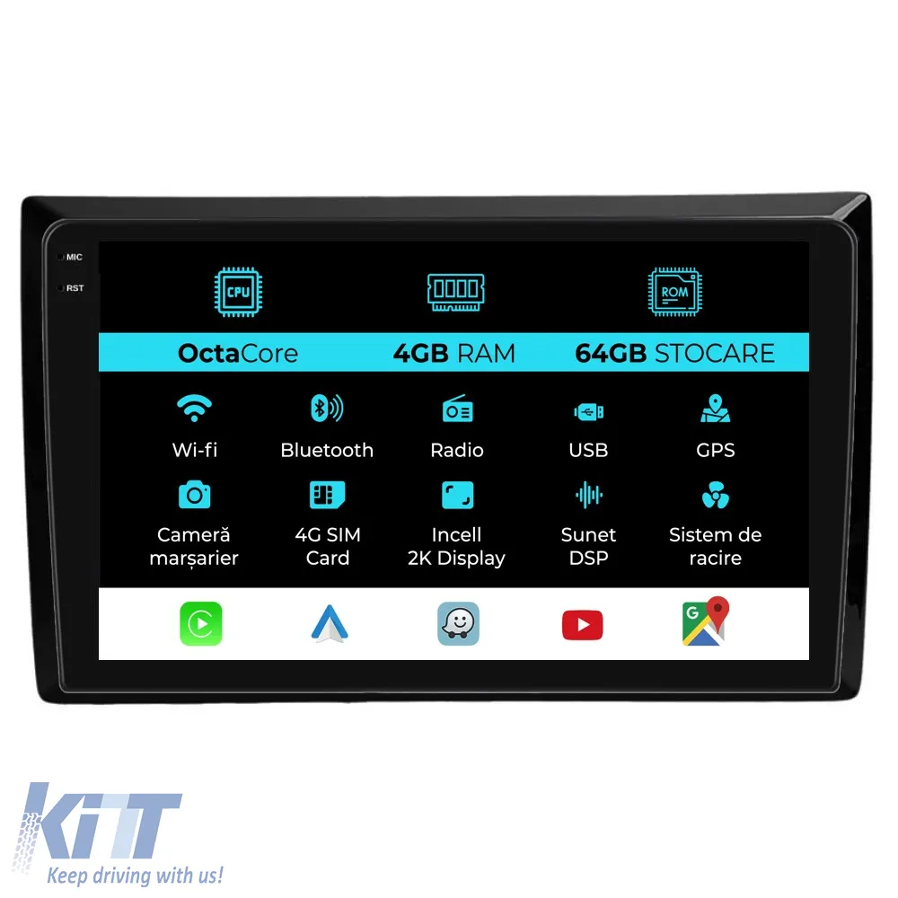 Dedicated Navigation suitable for Volkswagen Beetle (2012 - 2018), 2K, 4Gb RAM, 64Gb Storage, Android Auto, Carplay
