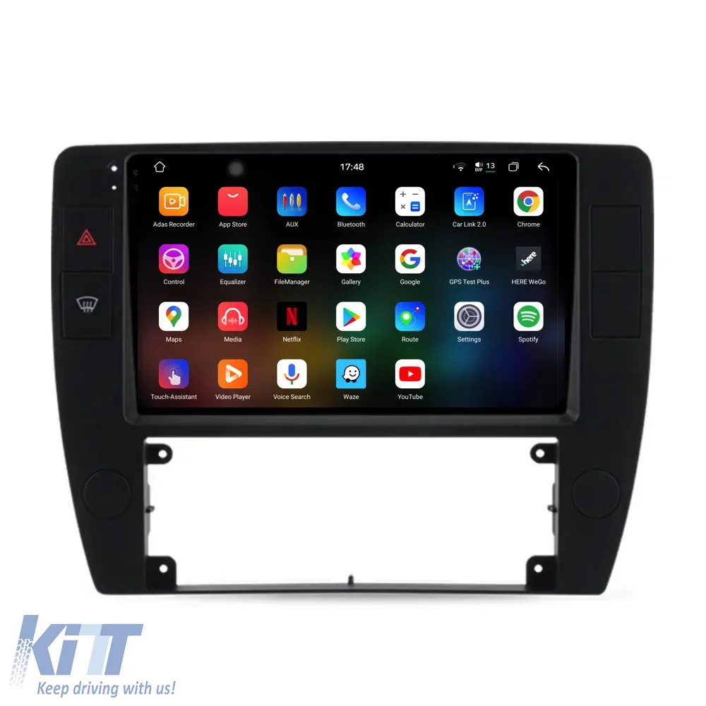 Dedicated Navigation suitable for Volkswagen Passat B5 (2000 - 2005), 2K, 12GB RAM, 256GB Storage, Android Auto, Carplay