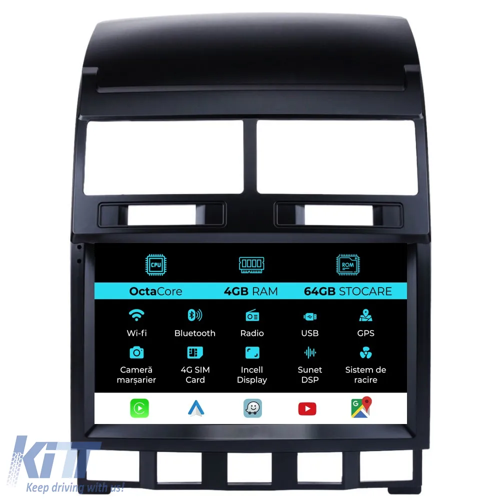 Dedicated Navigation suitable for Volkswagen Touareg (2003 - 2010), 9 Inch, 4Gb Ram, 64Gb Storage, Android Auto, Carplay