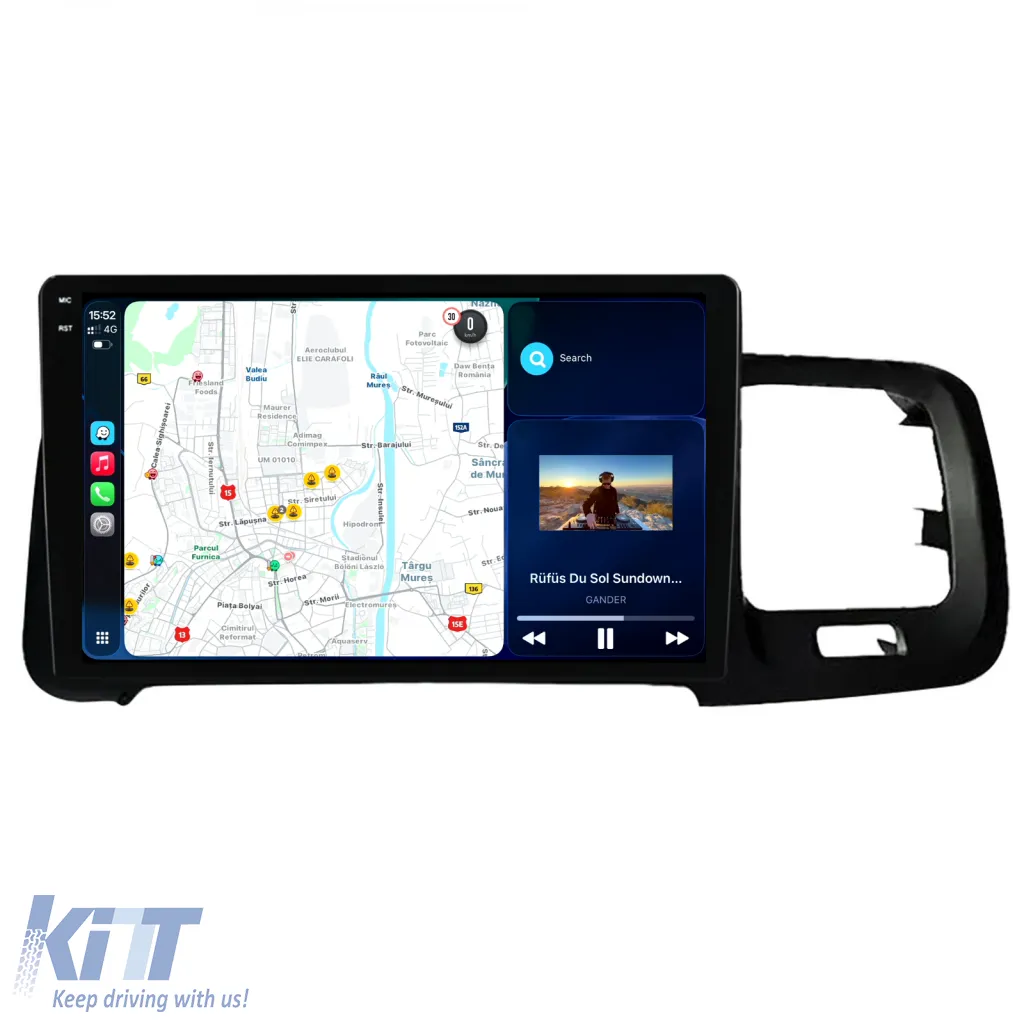 Dedicated Navigation suitable for Volvo S60 (2004 - 2010), 2K, 8GB RAM, 256GB Storage, Android Auto, Carplay