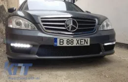 Dedikált DRL LED helyzetjelző lámpa Mercedes W221 S-osztály AMG (2010-2013) jobb oldal-image-41119