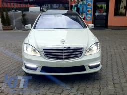 Dedikált DRL LED helyzetjelző lámpa Mercedes W221 S-osztály AMG (2010-2013) jobb oldal-image-5996673