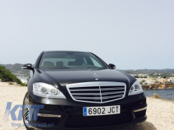 Dedikált DRL LED helyzetjelző lámpa Mercedes W221 S-osztály AMG (2010-2013) jobb oldal-image-5996677