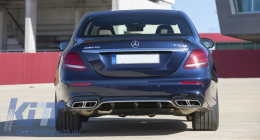 Diachvths aéra Píso Profulaktíras me Ákroi Exatmíseon Chrómio Edition katállhlos gia Mercedes E-Class W213 Grammí AMG (2016-2019) E63 Schediasmós-image-6044699