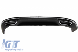 Diachvths Píso Profulaktíras profulaktíra katállhlos gia VW Passat B8 3G (2015-2019) Seirá R Schediasmós Twin Exhaust finírisma Chrómio-image-6048608