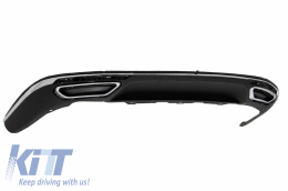 Diachvths Píso Profulaktíras profulaktíra katállhlos gia VW Passat B8 3G (2015-2019) Seirá R Schediasmós Twin Exhaust finírisma Chrómio-image-6048609