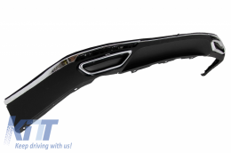 Diachvths Píso Profulaktíras profulaktíra katállhlos gia VW Passat B8 3G (2015-2019) Seirá R Schediasmós Twin Exhaust finírisma Chrómio-image-6048611