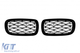 image-61-Diamanttyp Nieren chrom/schwarz geeignet für BMW X5 F15 2013-2018, X6 F16 2014-2019