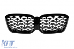 Diamond kidney grilles black lacquer suitable for BMW X3 G01, X4 G02 2022-2024 - ABGB6020851
