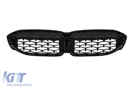 DIAMOND TYPE GRILLES CHROME/BLACK SUITABLE FOR BMW 3 SERIES G20 SEDAN, G21 TOURING 2019-2022-image-6237007