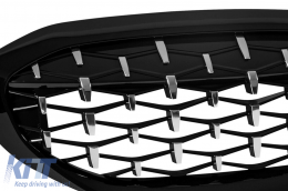 DIAMOND TYPE GRILLES CHROME/BLACK SUITABLE FOR BMW 3 SERIES G20 SEDAN, G21 TOURING 2019-2022-image-6237009