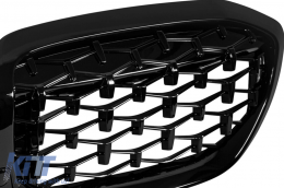Diamond type kidneys black lacquer suitable for BMW 3 Series G20 sedan, G21 touring 2019-2022-image-6237003