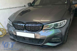 Diamond type kidneys black lacquer suitable for BMW 3 Series G20 sedan, G21 touring 2019-2022-image-6237004