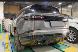 Diaskorpistís Píso Profulaktíra me ákres exátmishs katállhlos gia Land Range Rover Velar SUV L560 (2017-up) Dunamikó Look Piáno Mavro-image-6076987
