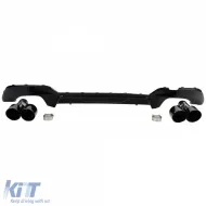 Diffuser + dual exhaust tailpipe right left black for 3 Series BMW G20 G21 318 320-image-6277926