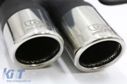 Diffuser Piano Black with Exhaust System Twin Double Exhaust Pipes suitable for BMW 5 Series F10 (2011-2016) 102-433/70RS-image-6072989