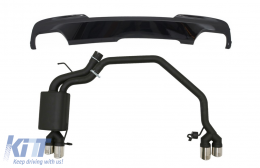 image-13-Diffuser Piano Black with Exhaust System Twin Double Exhaust Pipes suitable for BMW 5 Series F10 (2011-2016) 102-433/70RS