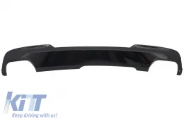 Diffuser Piano Black with Exhaust System Twin Double Exhaust Pipes suitable for BMW 5 Series F10 (2011-2016) 102-433/70RS-image-6072994